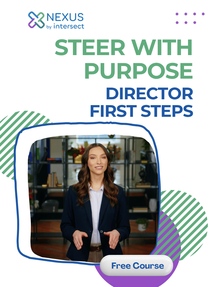 Steer with Purpose: Director First Steps course